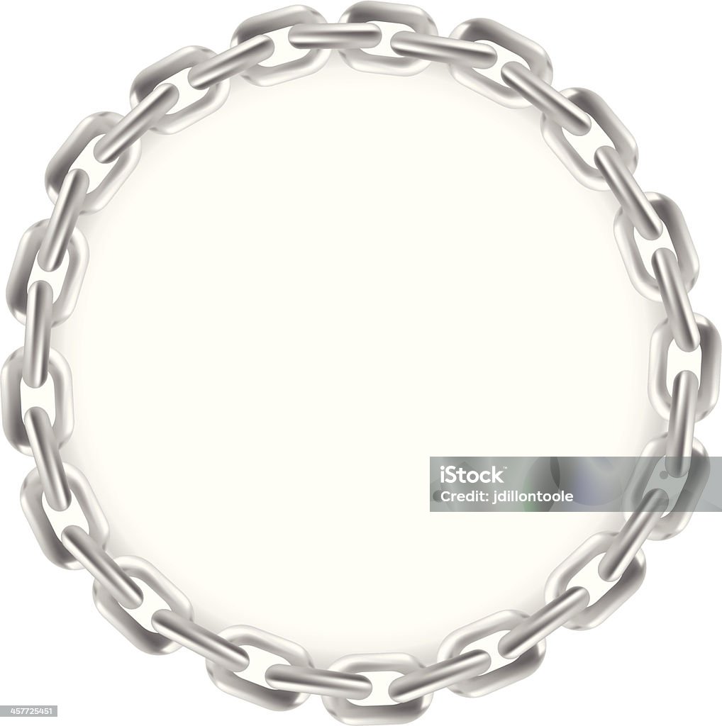 銀色の鎖の3Dフレーム枠 透過PNG ：イラスト無料
