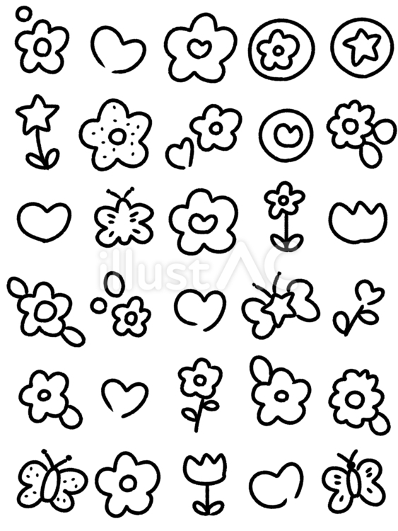 シンプルでかわいいポジティブな顔表情のアイコンセット カラーの絵文字風 イラスト素材7369971- フォトライブラリ