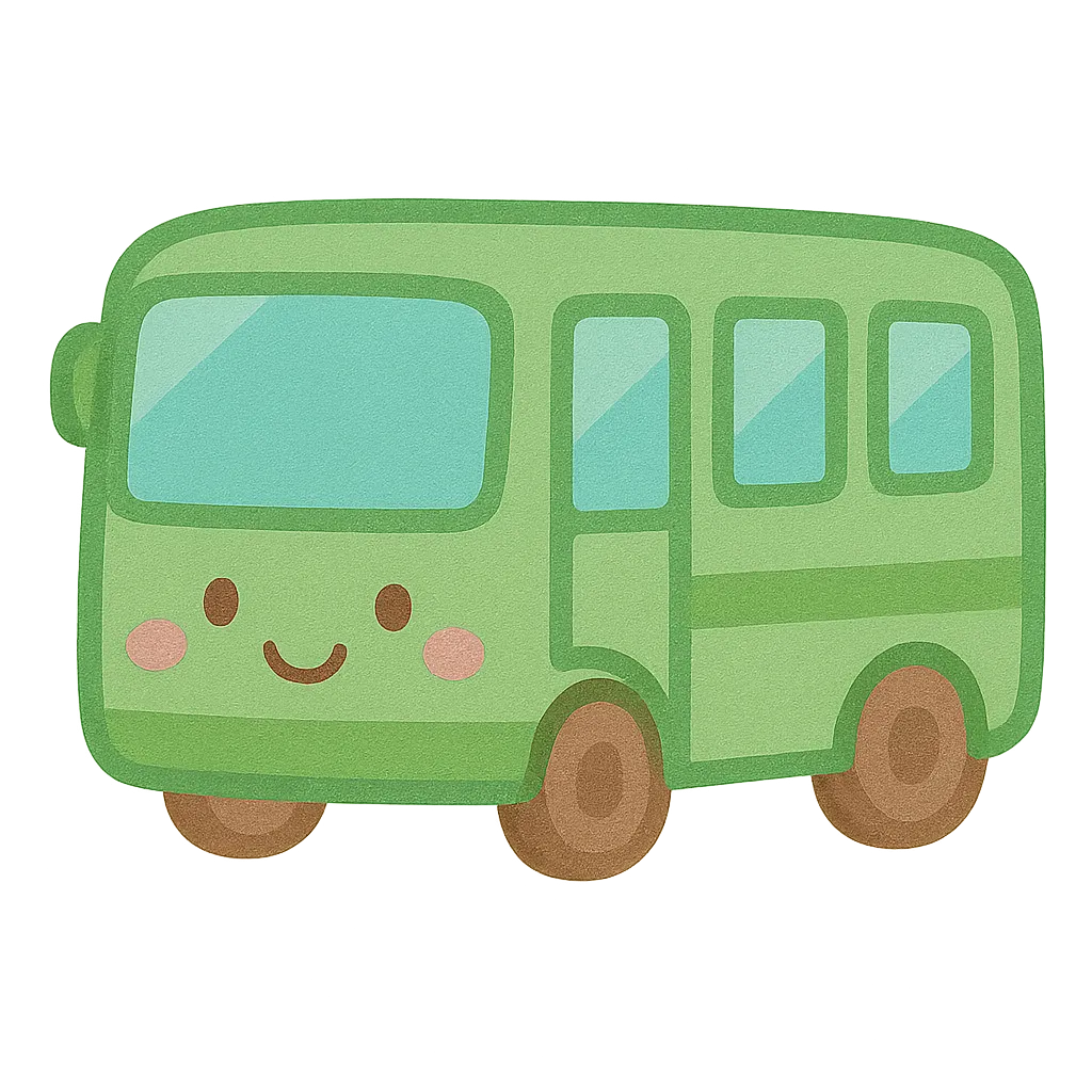 バス：イラスト無料