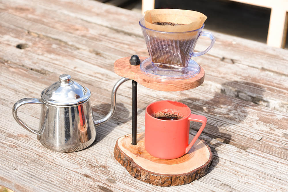 材料費200円 セリアの木材でコーヒードリップスタンドを作ってみた！ばやしのキャンプブログ