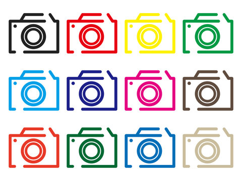 カメラ 禁止 禁止マーク ハート ハートマーク：イラスト無料