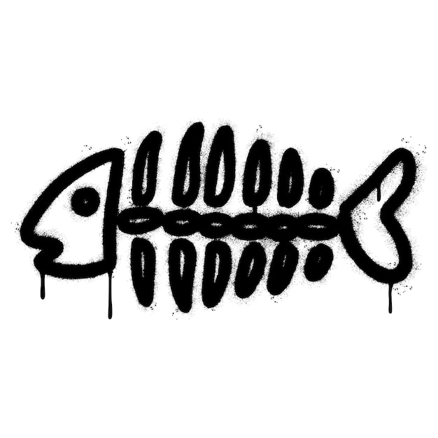 魚と魚の骨アイコンのイラスト素材68997125- PIXTA