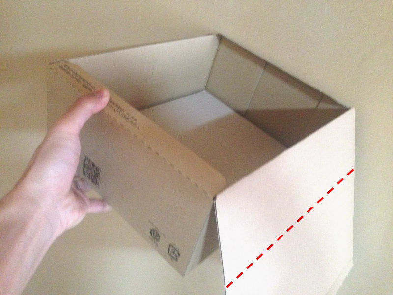 板状のダンボール3枚で募金箱を作る - 手芸のスギサク