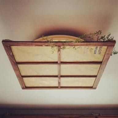 間接照明カバー 手作り 紙紐TikTok