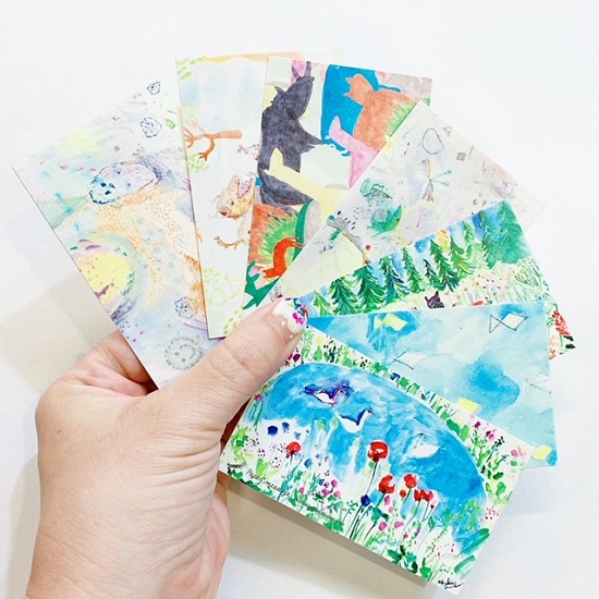 木のイラスト 名刺作成100枚送料無料QR作成写真＆ロゴ選べる用紙＆サイズ＆フォント