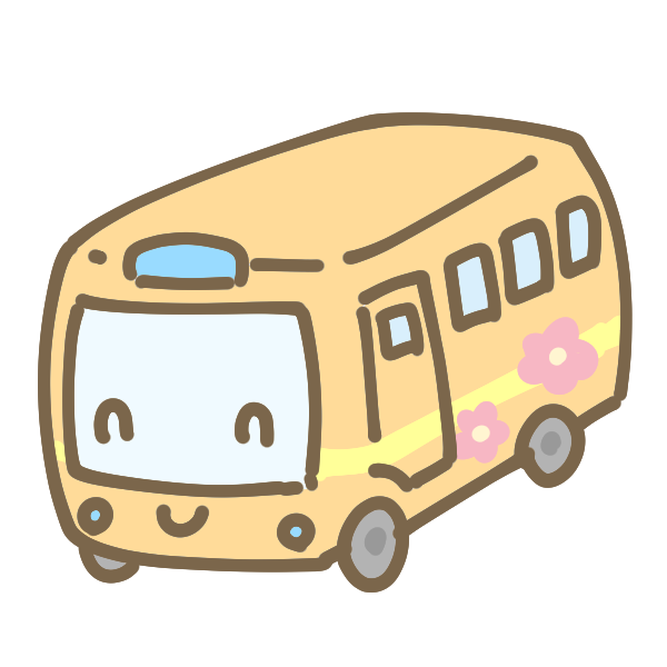 アンティークなバスのイラストイラスト無料・かわいいテンプレート