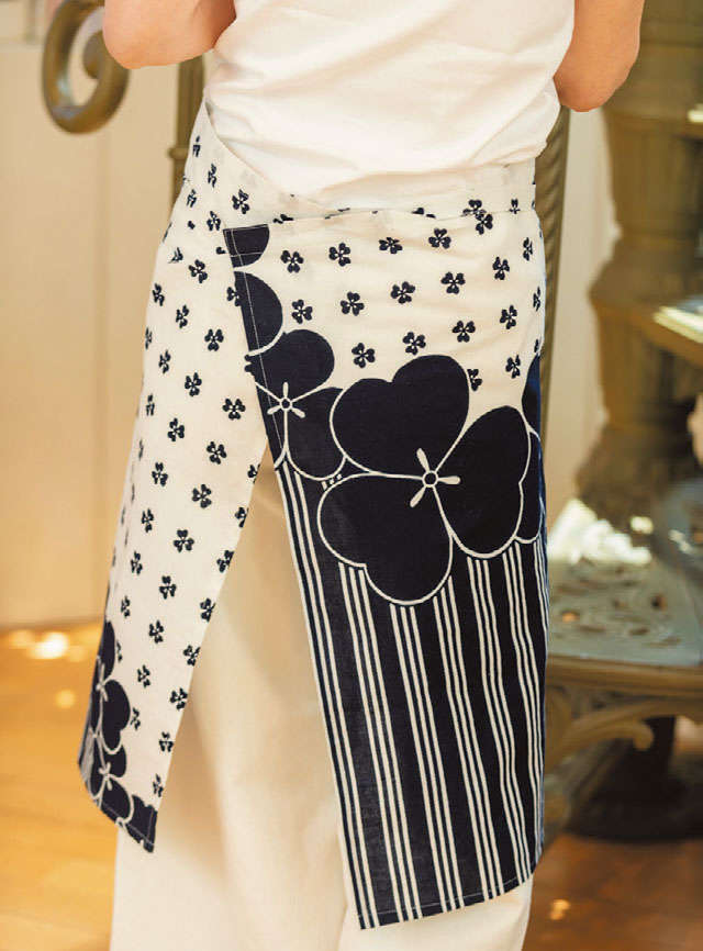 型紙・作り方 腰巻きエプロン - 無料型紙ブログ yanのてづくり手帖-簡単大人服・子供服・小物の無料型紙と作り方