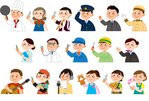 働く人 フリーイラスト素材