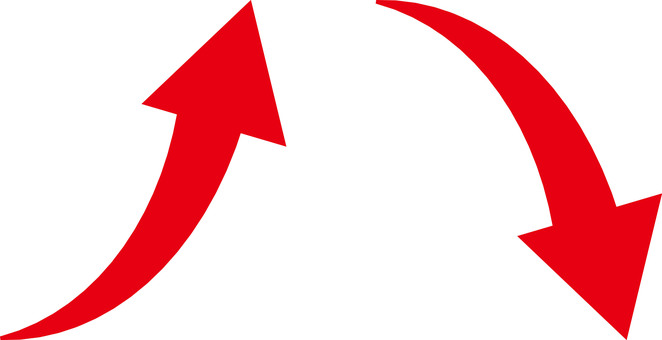 矢印イラスト「手書き風カーブ２」- 無料のフリー素材