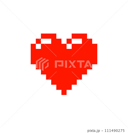 ピクセルハートセットゲームライフバーアイコン、コンピュータゲーム用8ビットベクターイラスト。ウェブボタン、」のベクター画像素材 ロイヤリティフリー2272514553Shutterstock