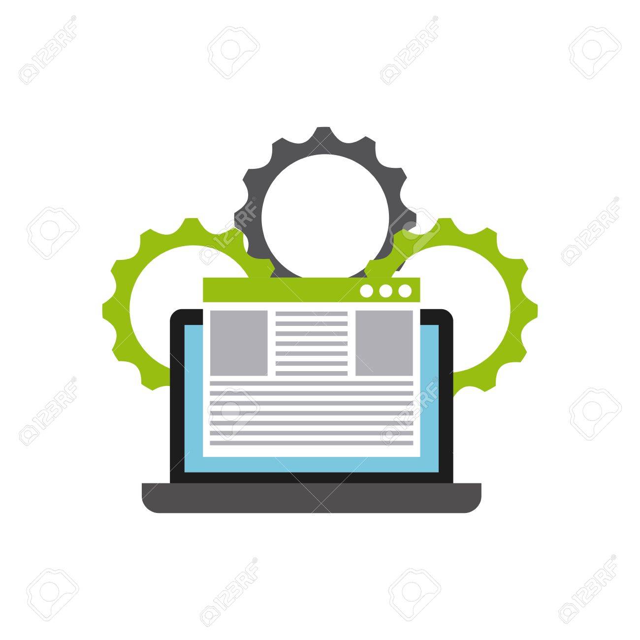 ノートパソコンとタグマーク。プログラミングアイコン。ベクター。196285921 毎月1点無料 フリー のストックフォト イメージマート