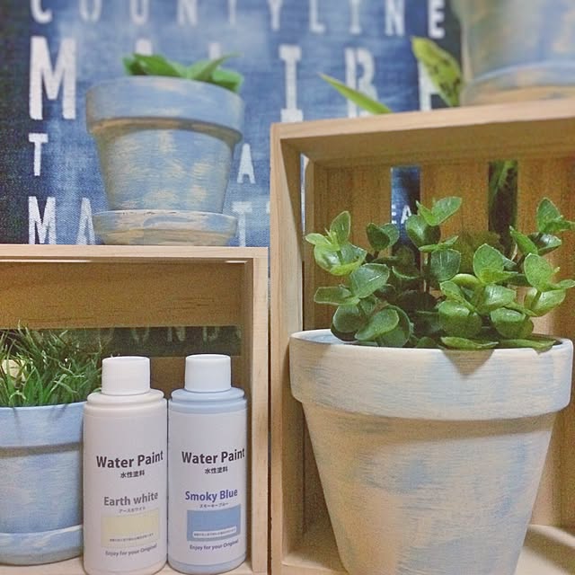 セリア 水性塗料スモーキーピンクの商品を使ったおしゃれなインテリア実例RoomClip ルームクリップ