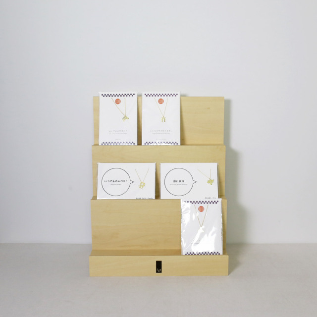 卓上段ボールポストカードディスプレイラック POSスタンド付き- WOWパッケージディスプレイ