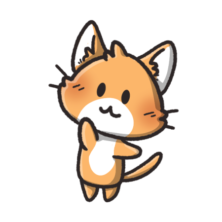 手をあげる猫のイラスト - 商用利用できる無料のフリーイラスト「ふりねこ素材」