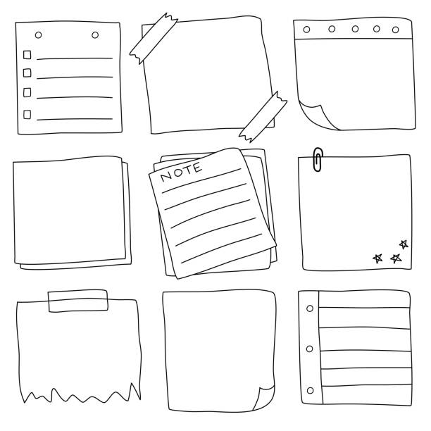 手描き風 付箋セット イラスト素材6032079- フォトライブラリ