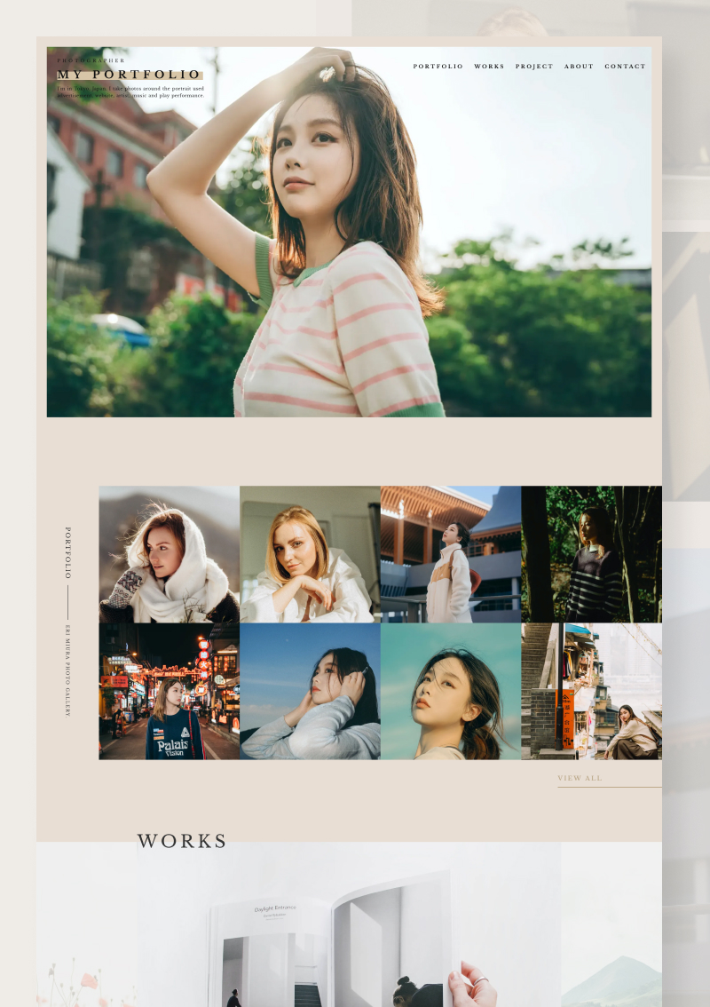 ポートフォリオ レイアウト テンプレートPremiumベクトル素材