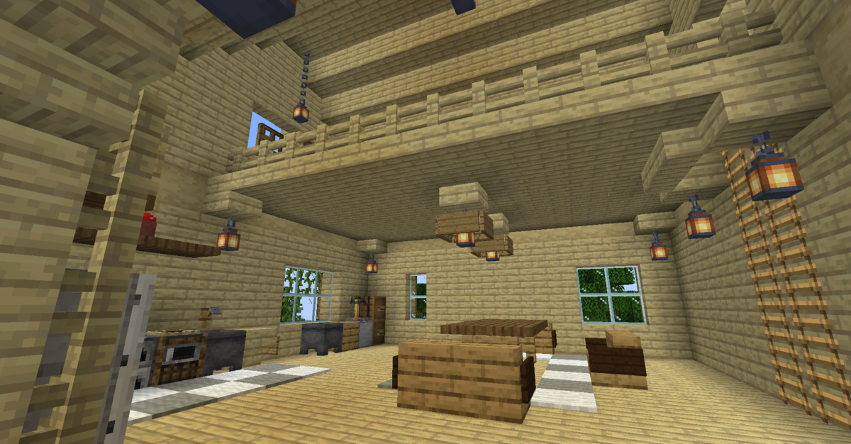 マイクラ建築：一種類の木材だけで作るサバイバル拠点に使える家。簡単10×10。No.67SOUのマイクラログ