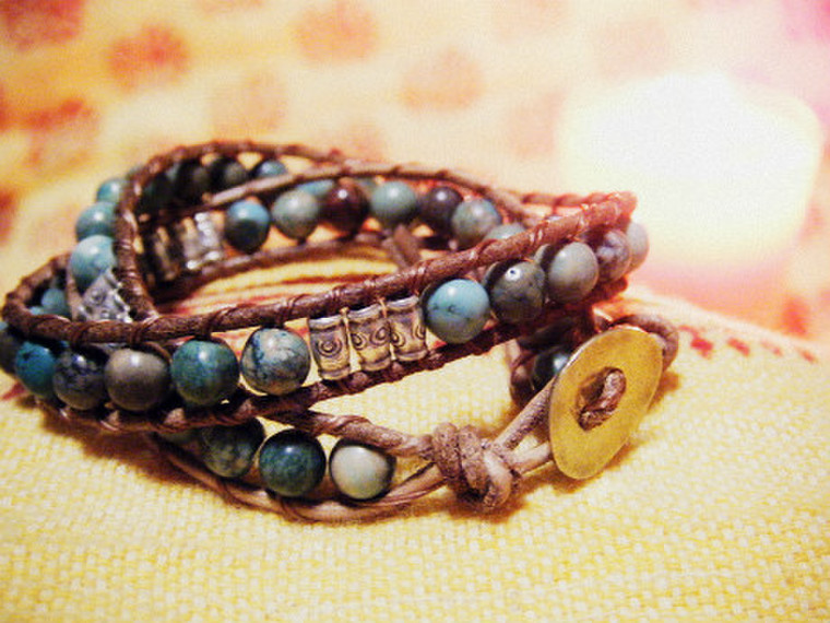 マクラメの技法で、ラップブレスレットを、作ってみよう。 1天然石アクセサリー愛香堂のブログ 月と薔薇と砂と犬とジャックとマニアの受難