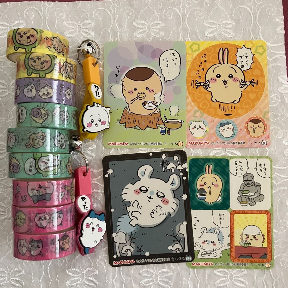 ラメアクリルキーホルダー3 マスキングテープコレクション ちいかわ ハチワレ