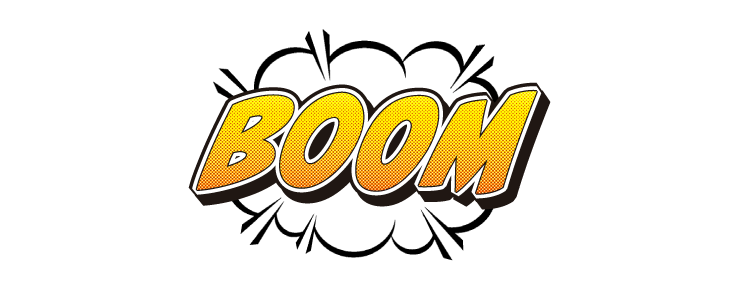 アメコミ風デザインvol.2 イラレで集中線 放射状の線 の作り方５０歳までにフリーランス