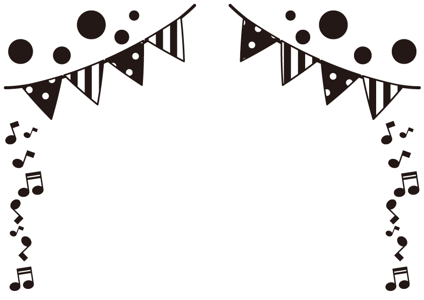 透過・白黒のボタニカルフレーム枠 円丸植物シンプル北欧かわいい手書き手描き：イラスト無料