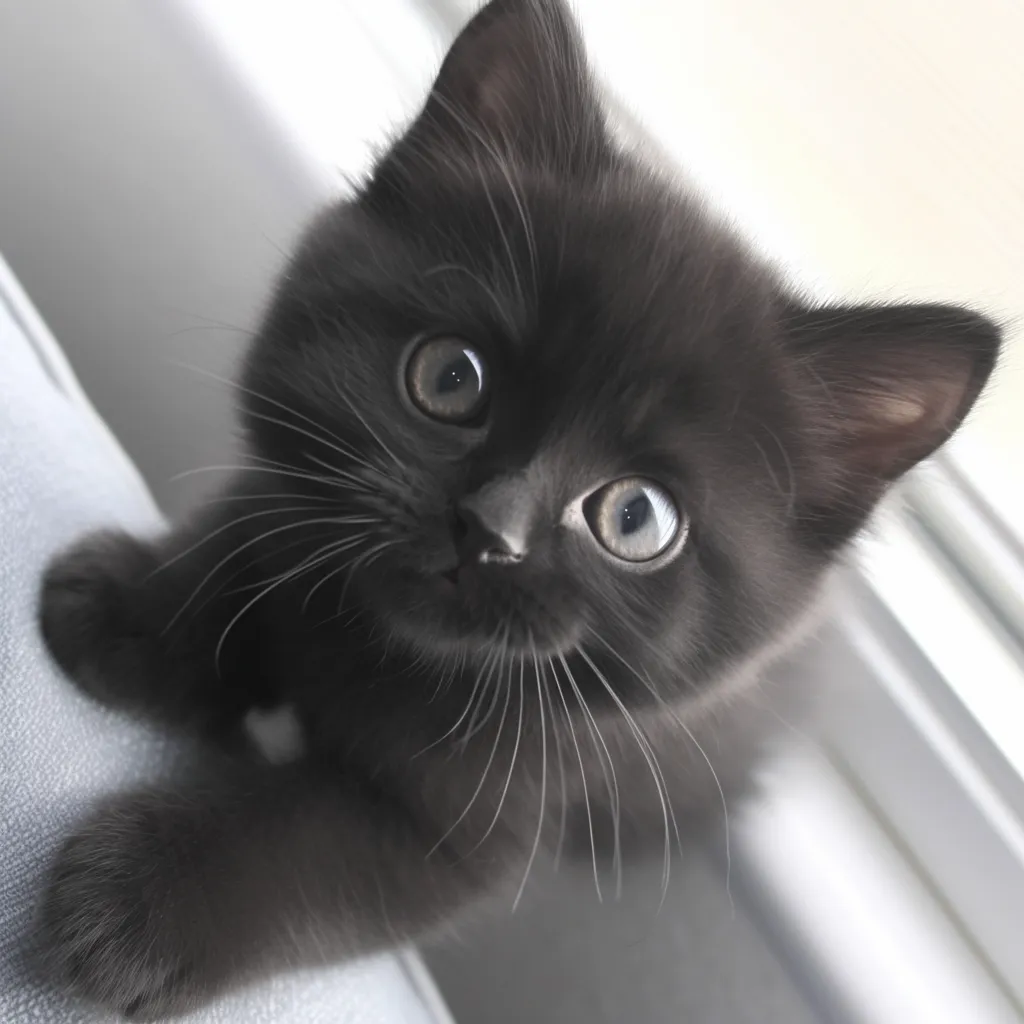 ＳＮＳプロフィール用猫アイコン 黒猫3猫画工房