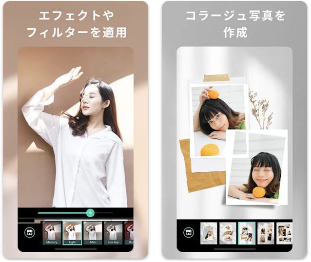 手帳デコ フィルムステッカーを使った、写真風デコアイデア。ブルー＆ベージュカラーの3種類のデコ