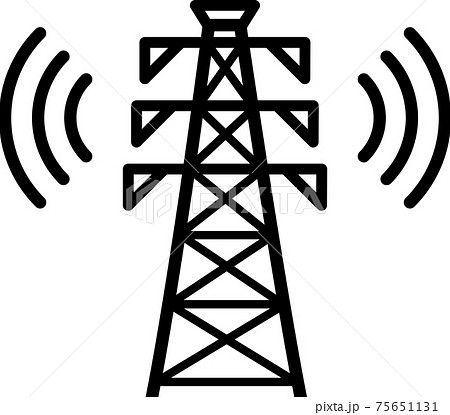 鉄塔、電波塔のイラスト パワーポイント PNG画像フリー素材、無料素材のDigipot