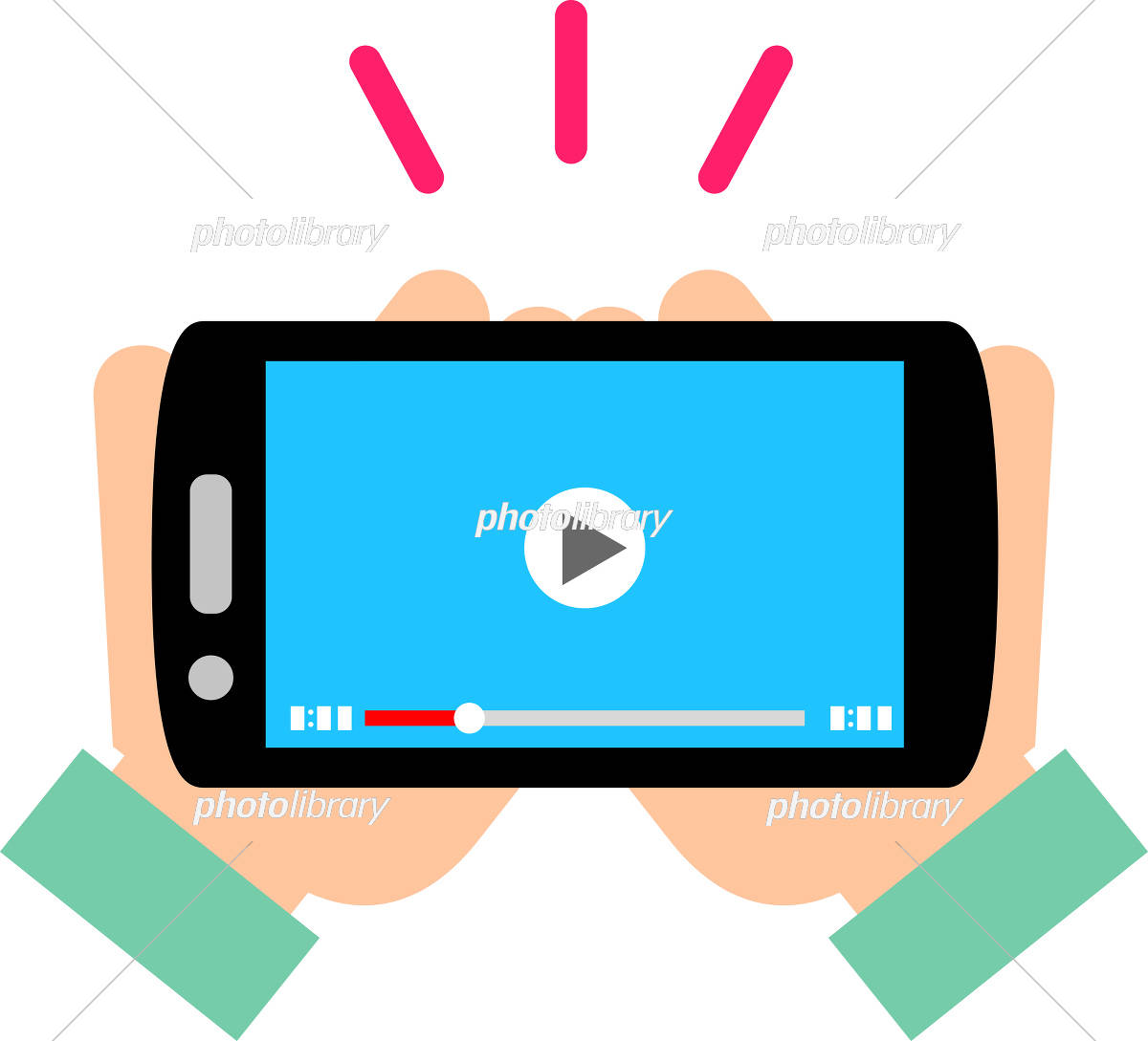 Icon_B530 動くイラスト「注目!」 -無料イラスト・アニメーション素材TELOPICT.com