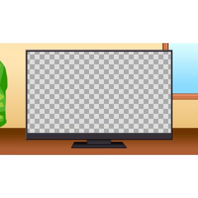 モニターテレビ長方形黒 - バックグラウンドフリー素材 - 画像サイズ：3,000×2,000ピクセル