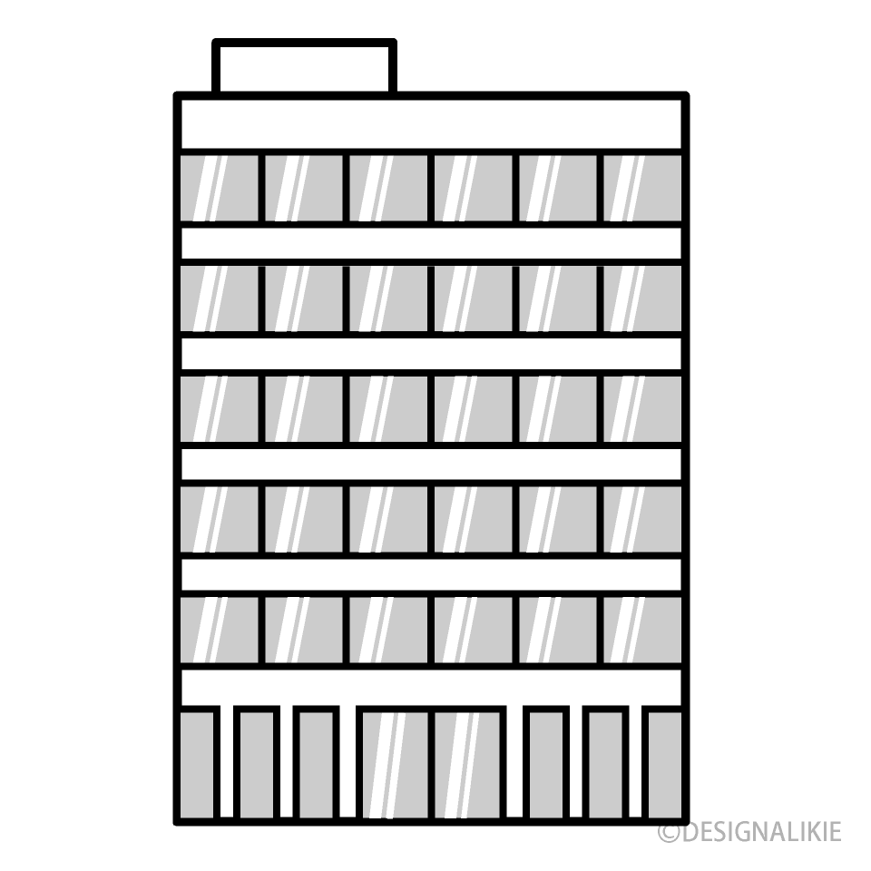 会社無料のAi・PNG白黒シルエットイラスト