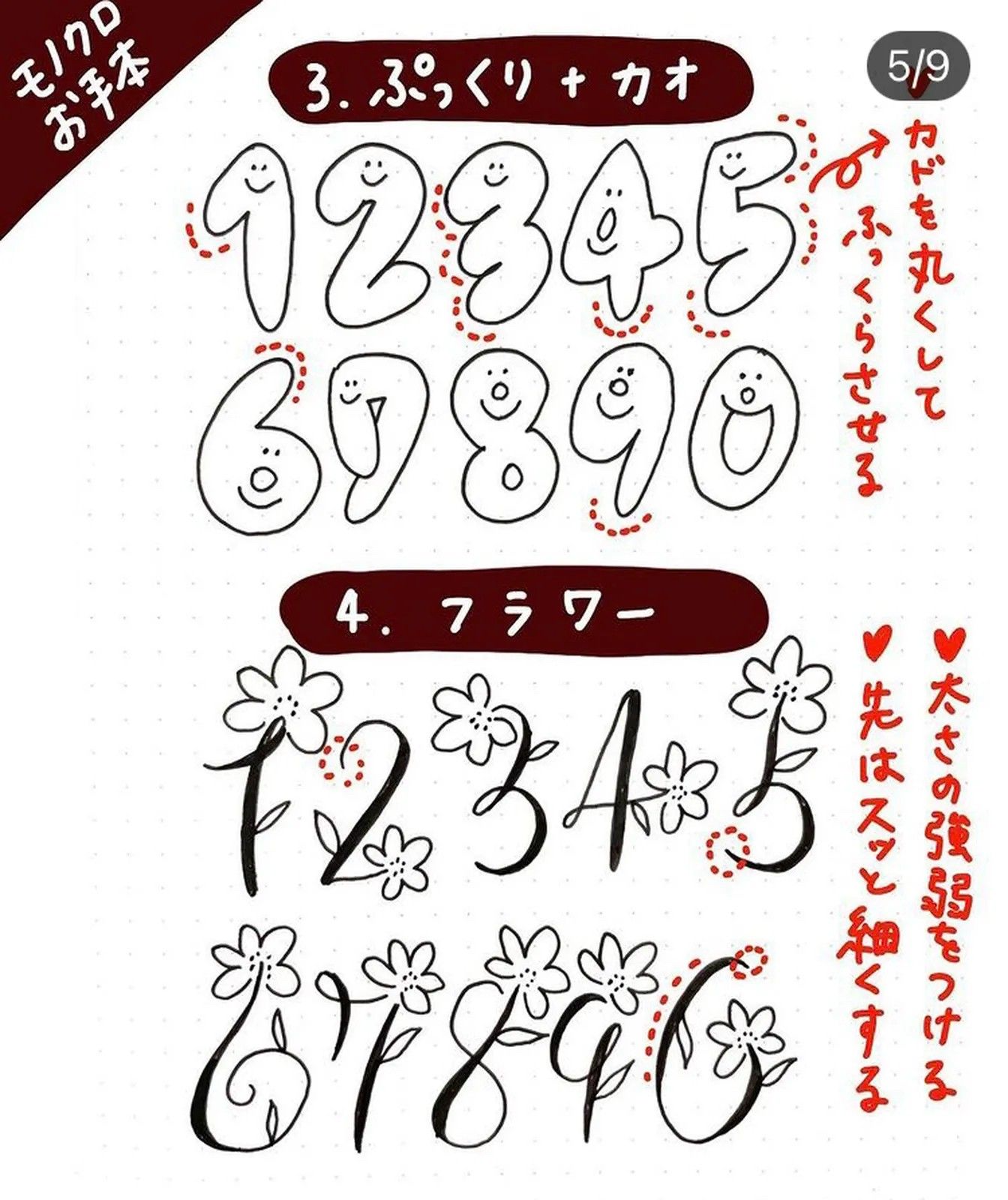 簡単かわいい手帳に使える数字の描き方を 30個 紹介！TOMBOW FUN ART STUDIO トンボ鉛筆