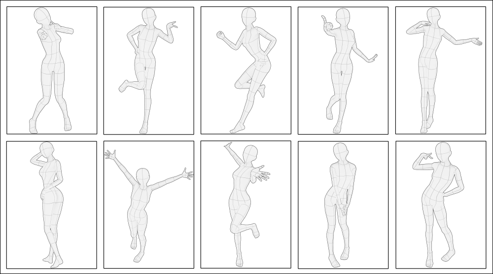 トレス素材 トレス素材&いろんな描き方 詰め合わせ⑤ ひとり編 - 師弟補給所 あまみずぱぴらのイラスト - pixiv