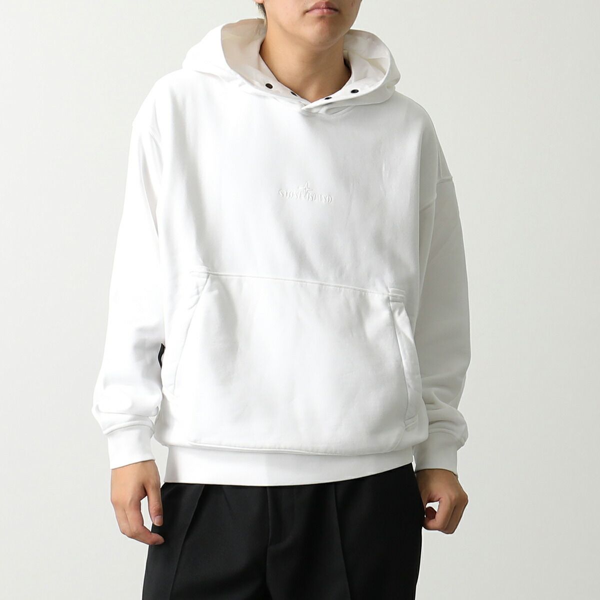 コンパスブランドロゴ ポロシャツ S コットン ホワイト 101522SS18