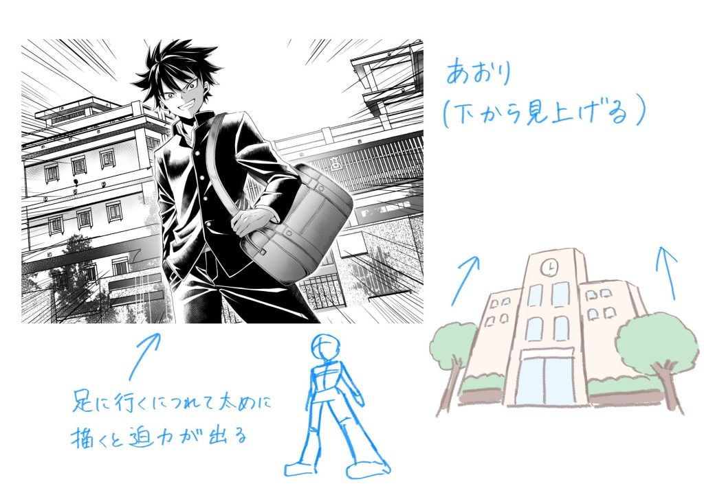 下から見た構図 イラスト描き方TikTok