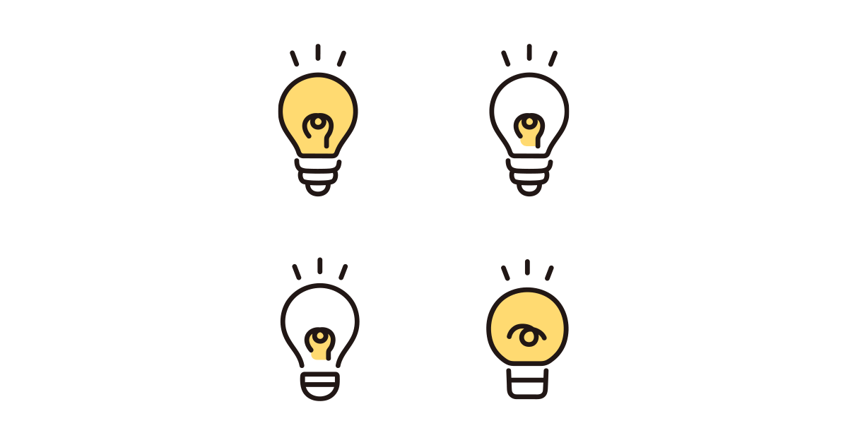 ひらめき マーク イラスト394 無料写真