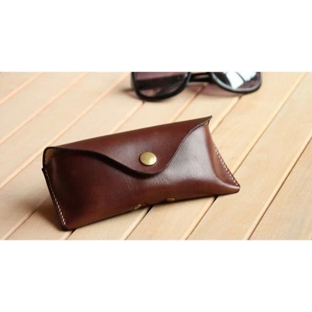 簡単レザークラフトキット メガネケース キャメル・チョコ ☆作り方動画あり！ キット 株式会社 SEIWA 通販6330527Creema クリーマ