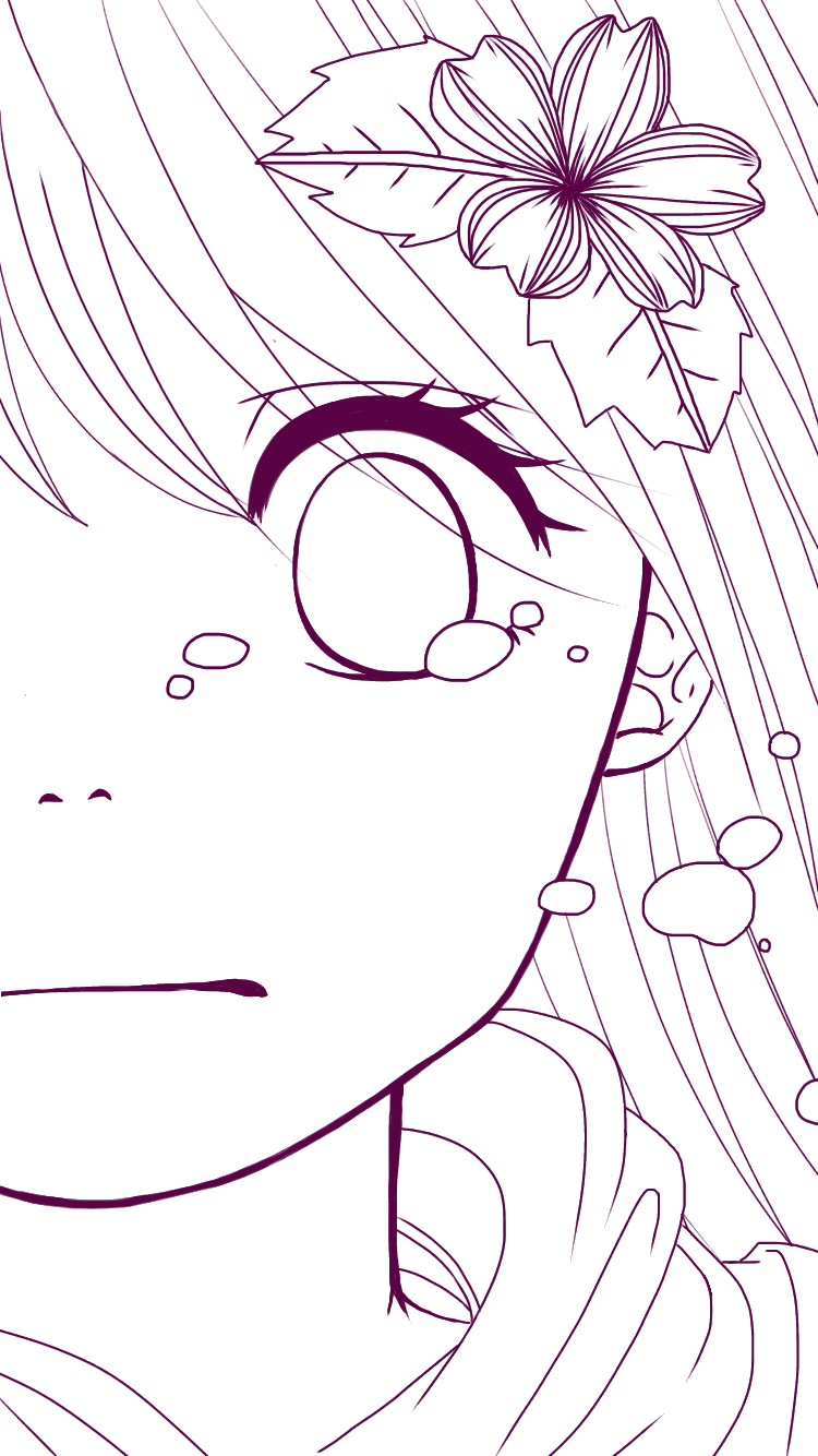 高 画質 かわいい フリー線画 女の子338 無料写真