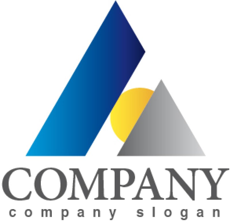 太陽,山,自然,サン,丸,三角のロゴマークデザインです。ロゴマーク＆キャラクター作成、販売の∞インフィニティ