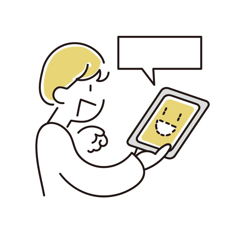 スマホカメライラストのフリー素材イラストイメージ