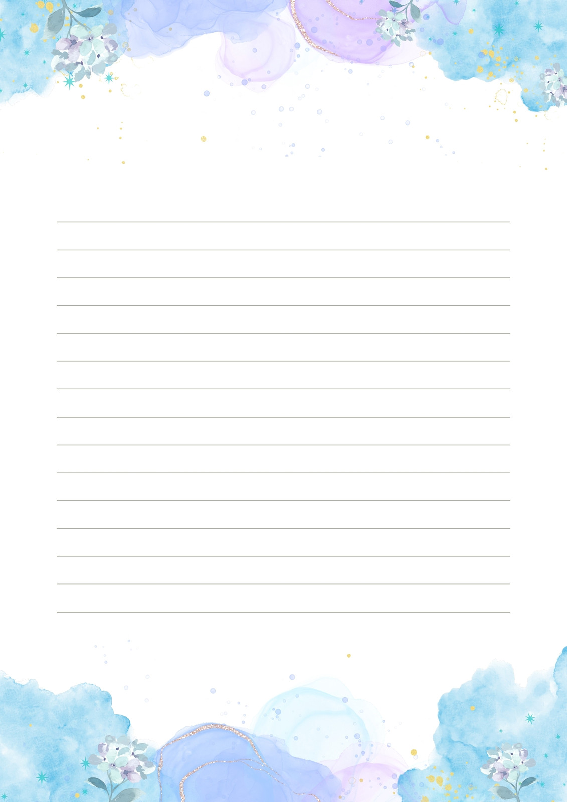 かわいい便箋 A4・A5サイズ 無料ダウンロード・印刷ハッピーカレンダ