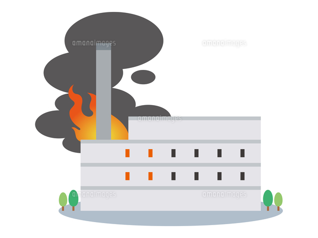 ごみ焼却場イラスト