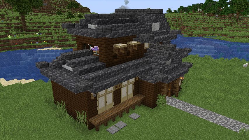 マイクラ 入母屋造りの和風のお家を建築してみた - 毎日がマイクラ日和☆