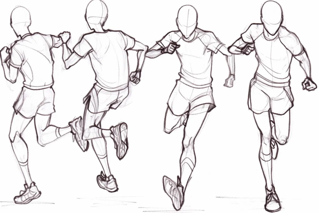 かっこいい ランニング 素材イラスト・フリー素材なら「シンテリ」