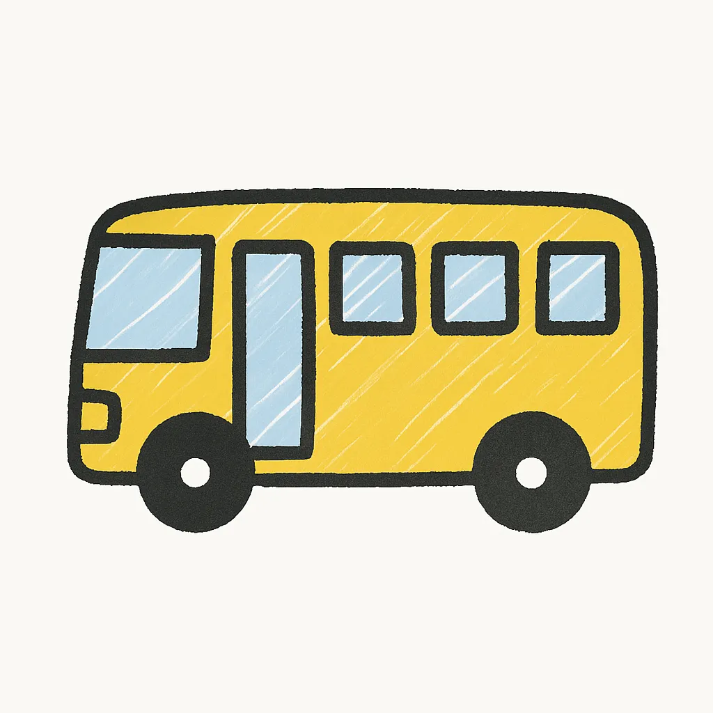 かわいい園バスイラストレイン🚂 - イラスト無料素材