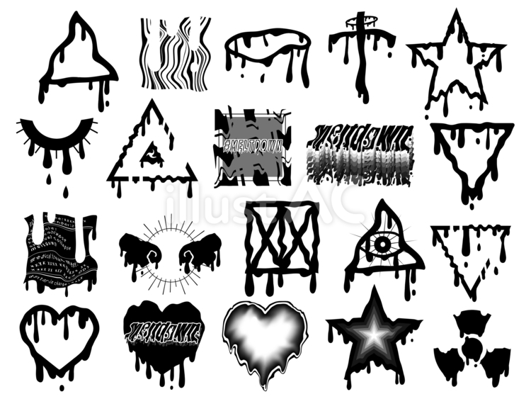 地雷系アイコン黒TikTok