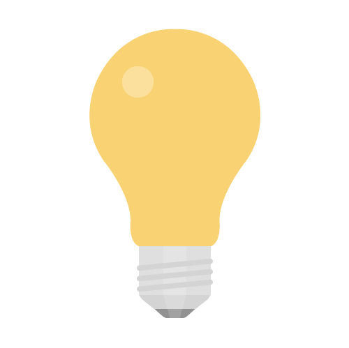 電球・ひらめき」アイコン・イラストのおしゃれなフリー素材 商用可