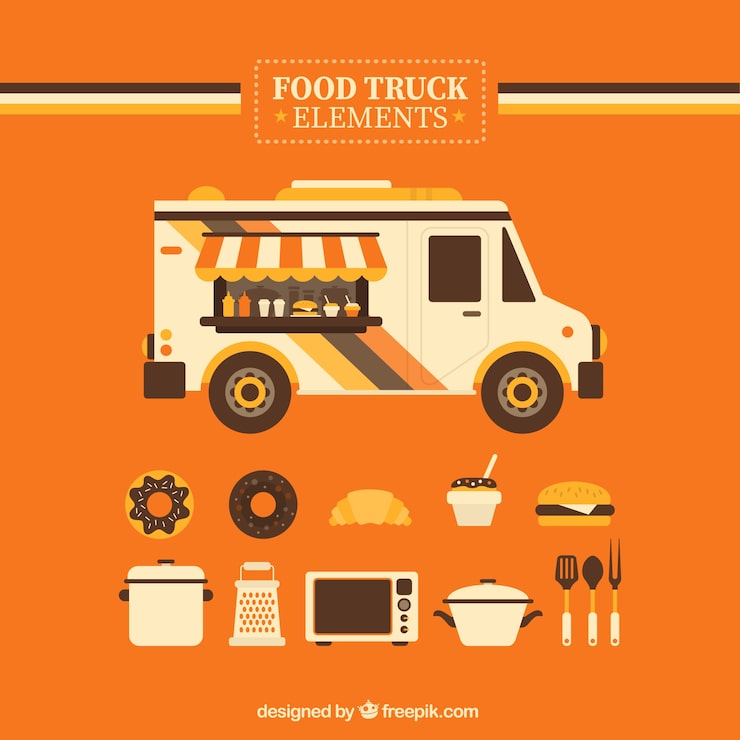 シンプルなキッチンカーのイラスト素材のイラスト素材113409152- PIXTA