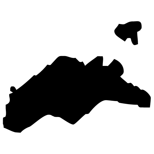 岡山県の地図イラスト＜モノクロシルエット画像＞ - 日本地図無料イラスト素材集