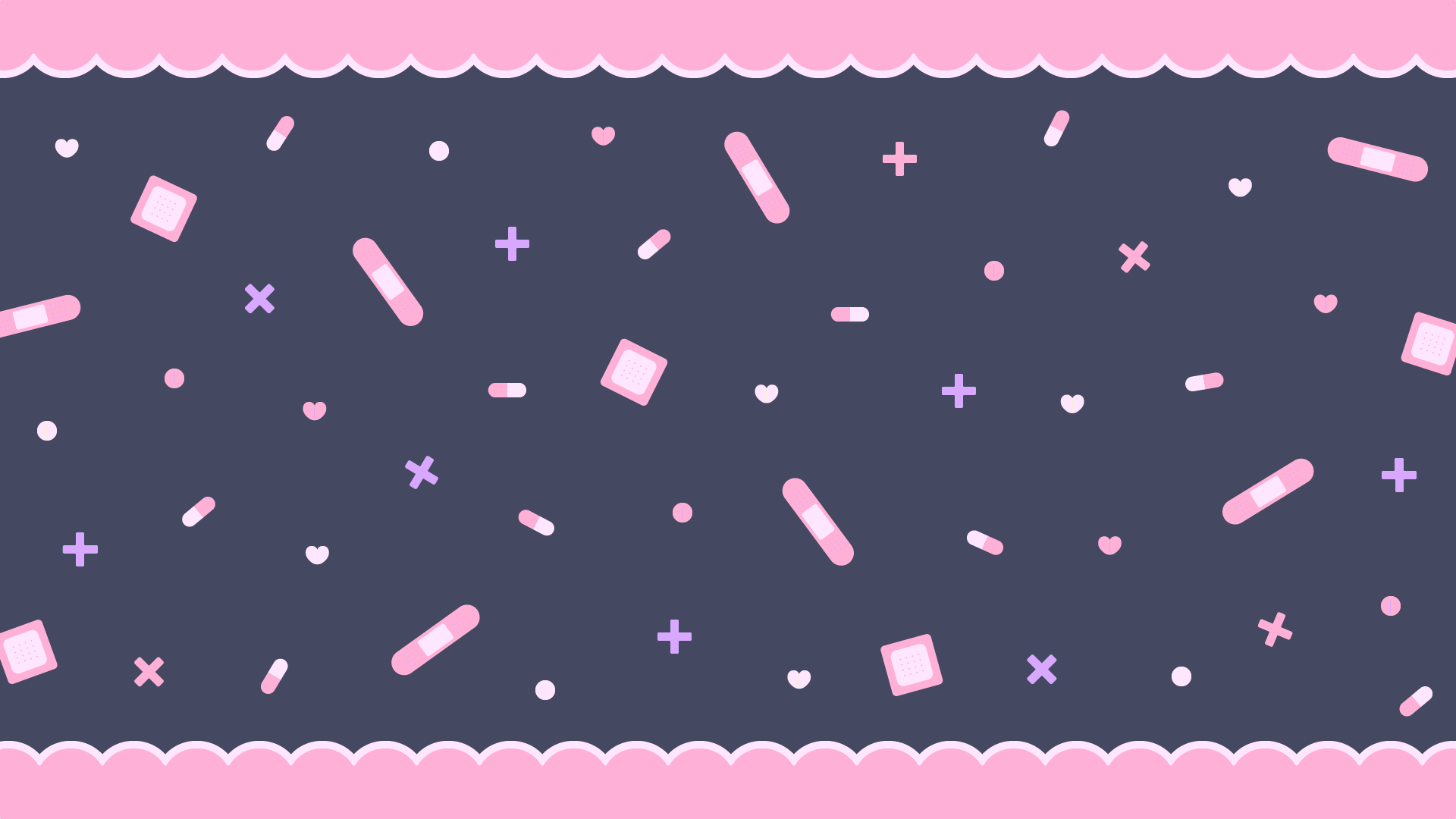 ハートパターンのかわいい背景 7種OKUMONO